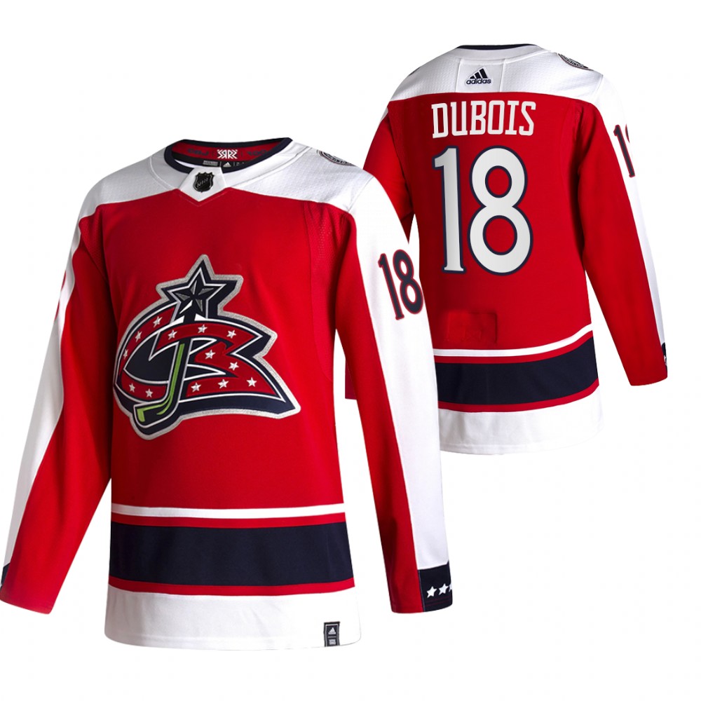 2021 Adidias Columbus Blue Jackets #18 Pierre-Luc Dubois Red Men Reverse Retro Alternate NHL Jersey->columbus blue jackets->NHL Jersey